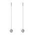 Rainbow Supernova | .925 Sterling Silver | Galaxy Glass Chain Drop Threader Earrings